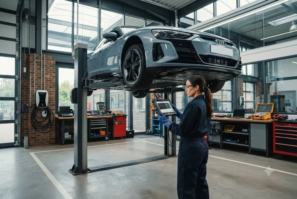 EV servicing by a professional UK automotive workshop