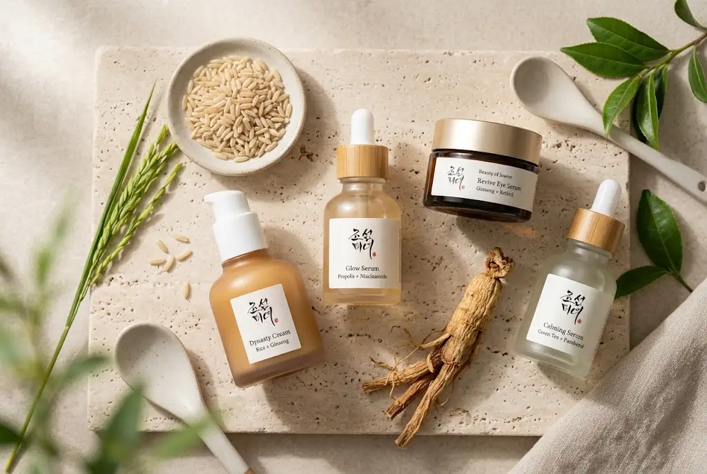 Beauty of Joseon skincare products featured in a review of the brand's best products and results