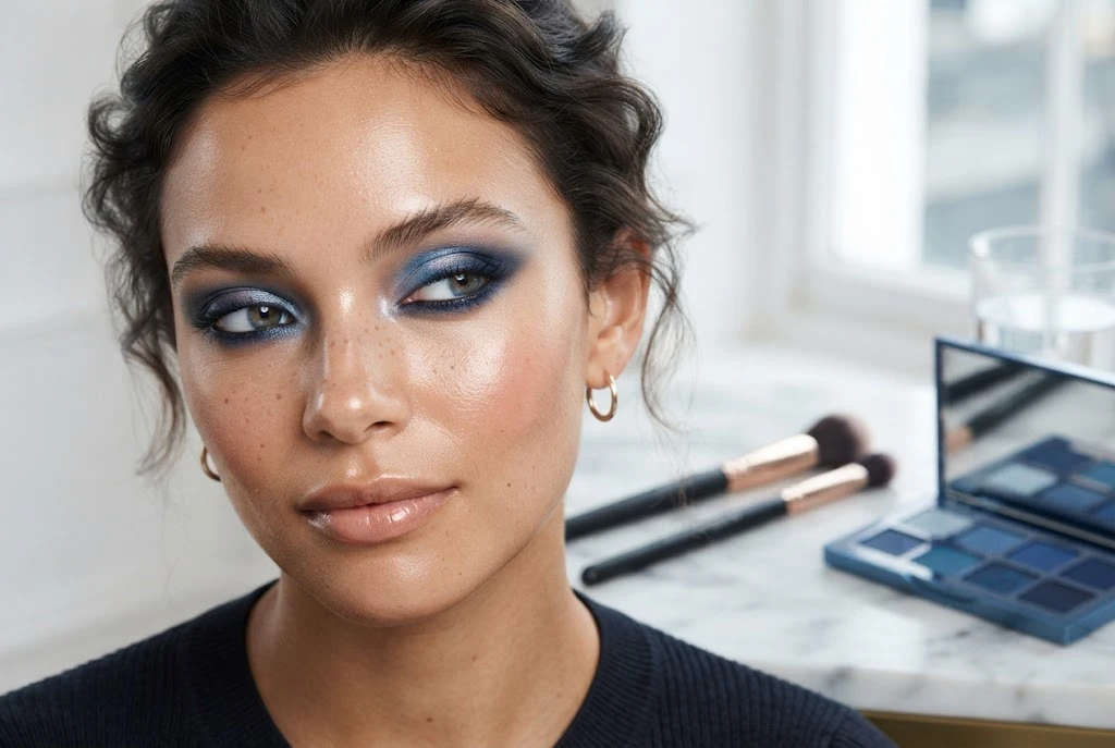 Blue eyeshadow looks with modern blue eye makeup