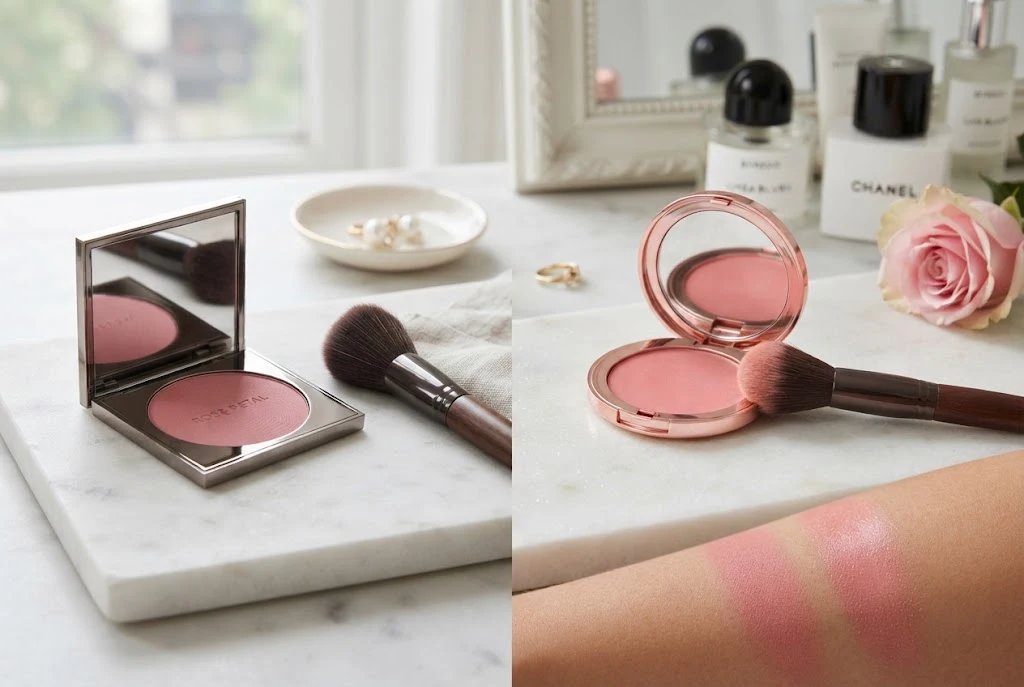 Powder Blush vs Cream Blush: Which Should You Choose? Powder blush compared with cream blush for different makeup finishes