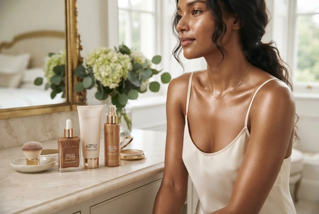 Body shimmer for a beautiful body glow